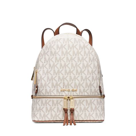 michael kors rhea white backpack|Michael Kors rhea colorblock backpack.